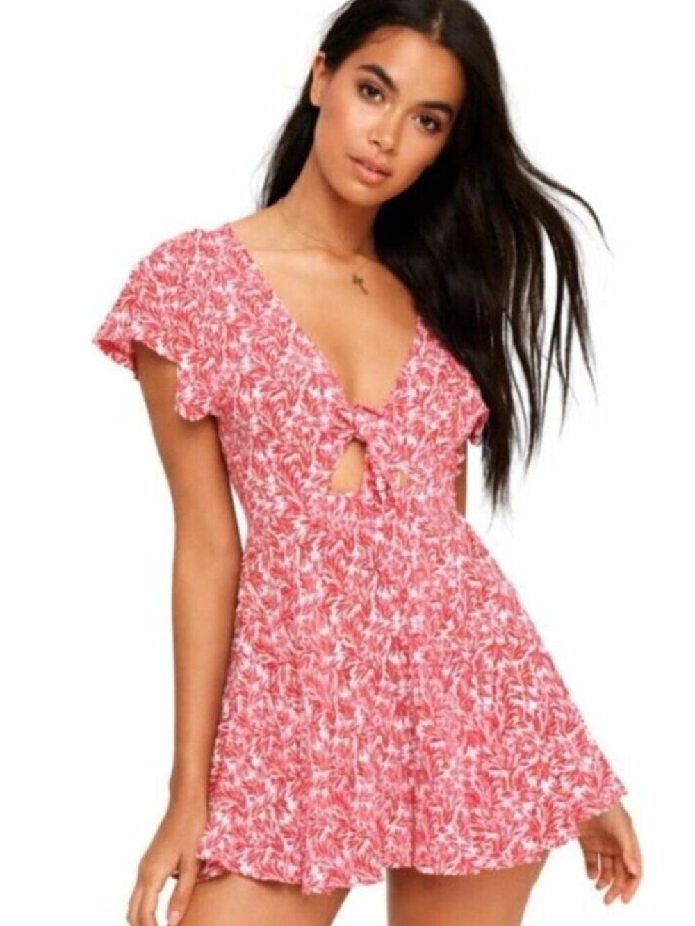 Lulus Dondi Red And White Print Romper